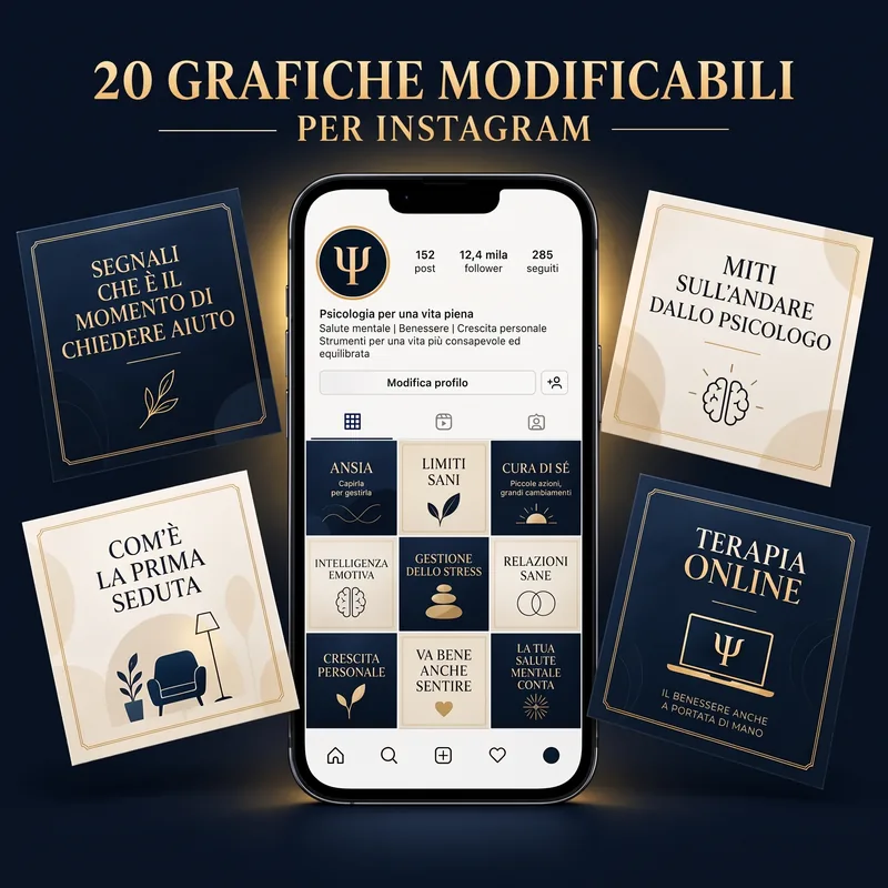 Grafiche modificabili per l'Instagram dello studio