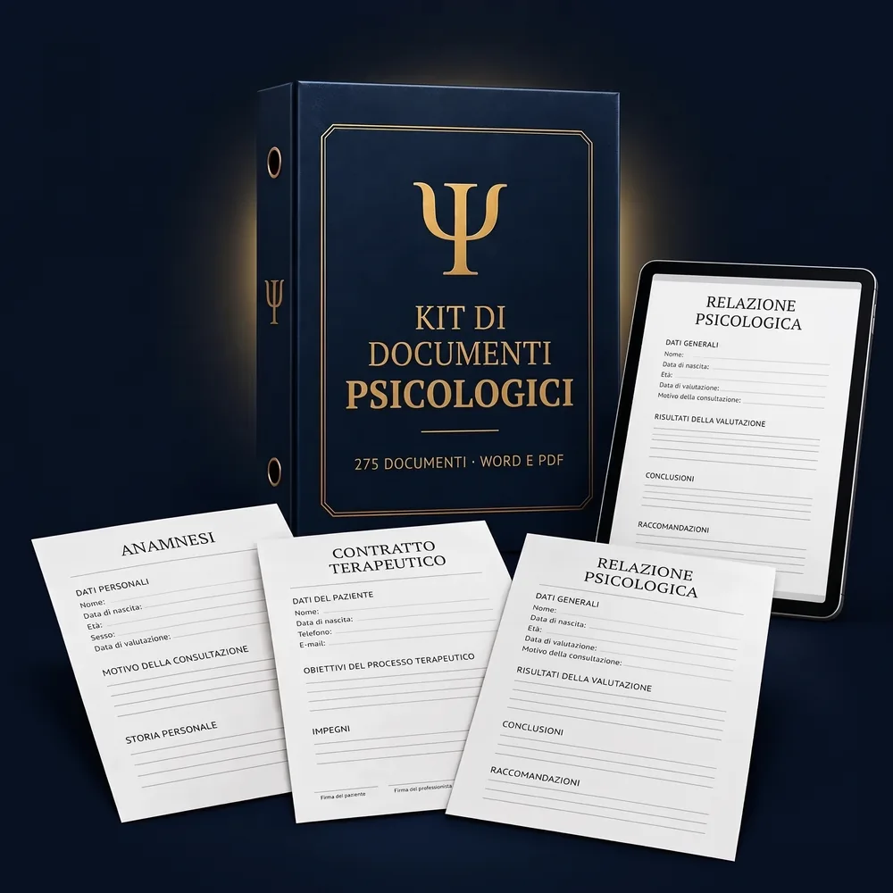 Kit di Documenti Psicologici con i documenti stampati